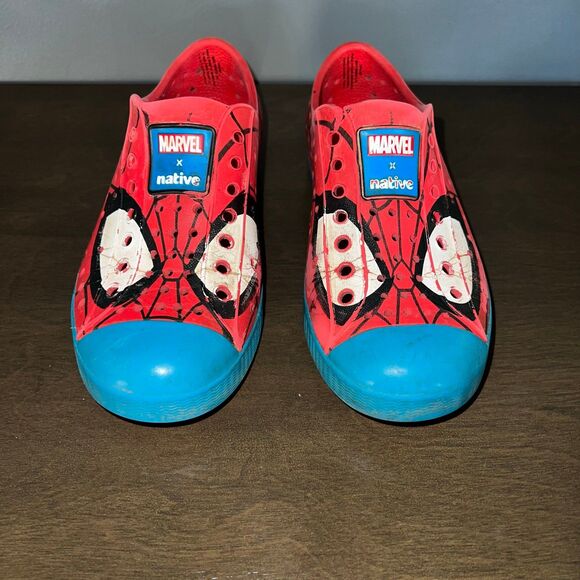 Native X Marvel SpiderMan Jefferson Little Kids 12c Slip On Shoe Red Blue - Picture 3 of 10